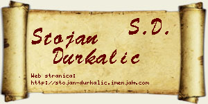 Stojan Durkalić vizit kartica